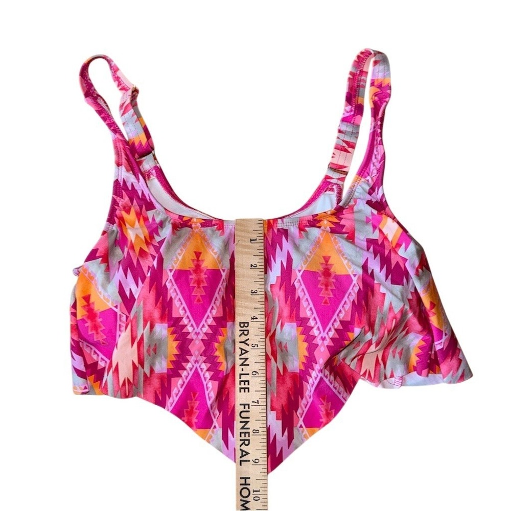 Antonio Melani Tankini Swim Set Womens M Pink Aztec 2-Piece Skirted hanky hem - Picture 7 of 10